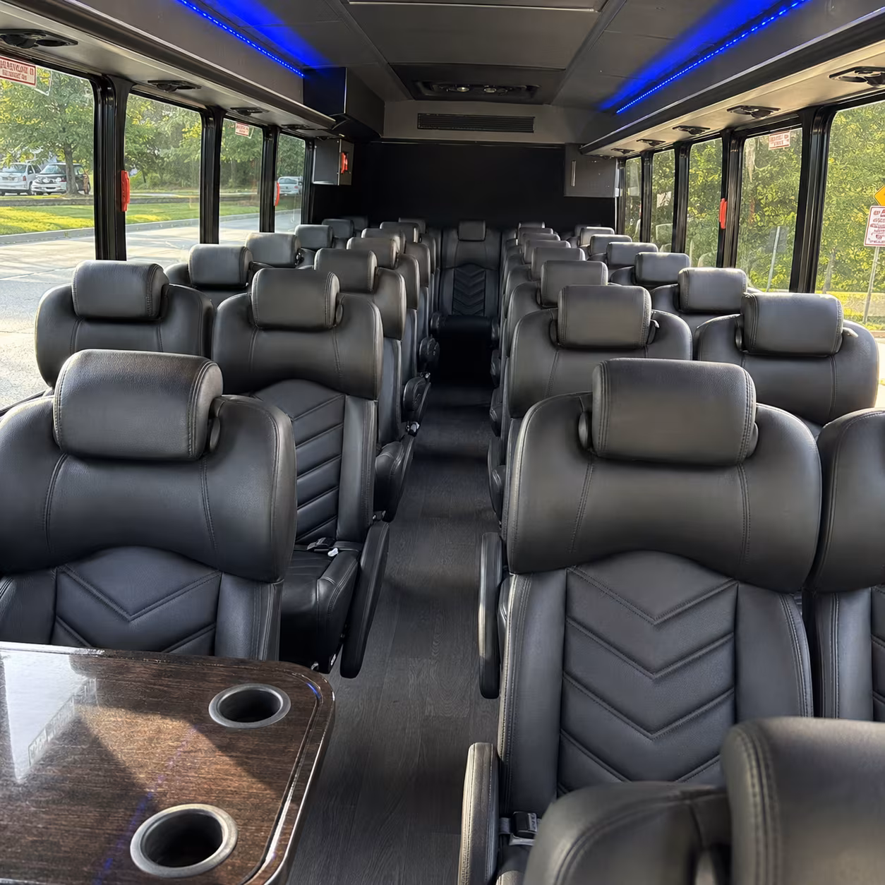 san mateo 28 passenger minibus interior