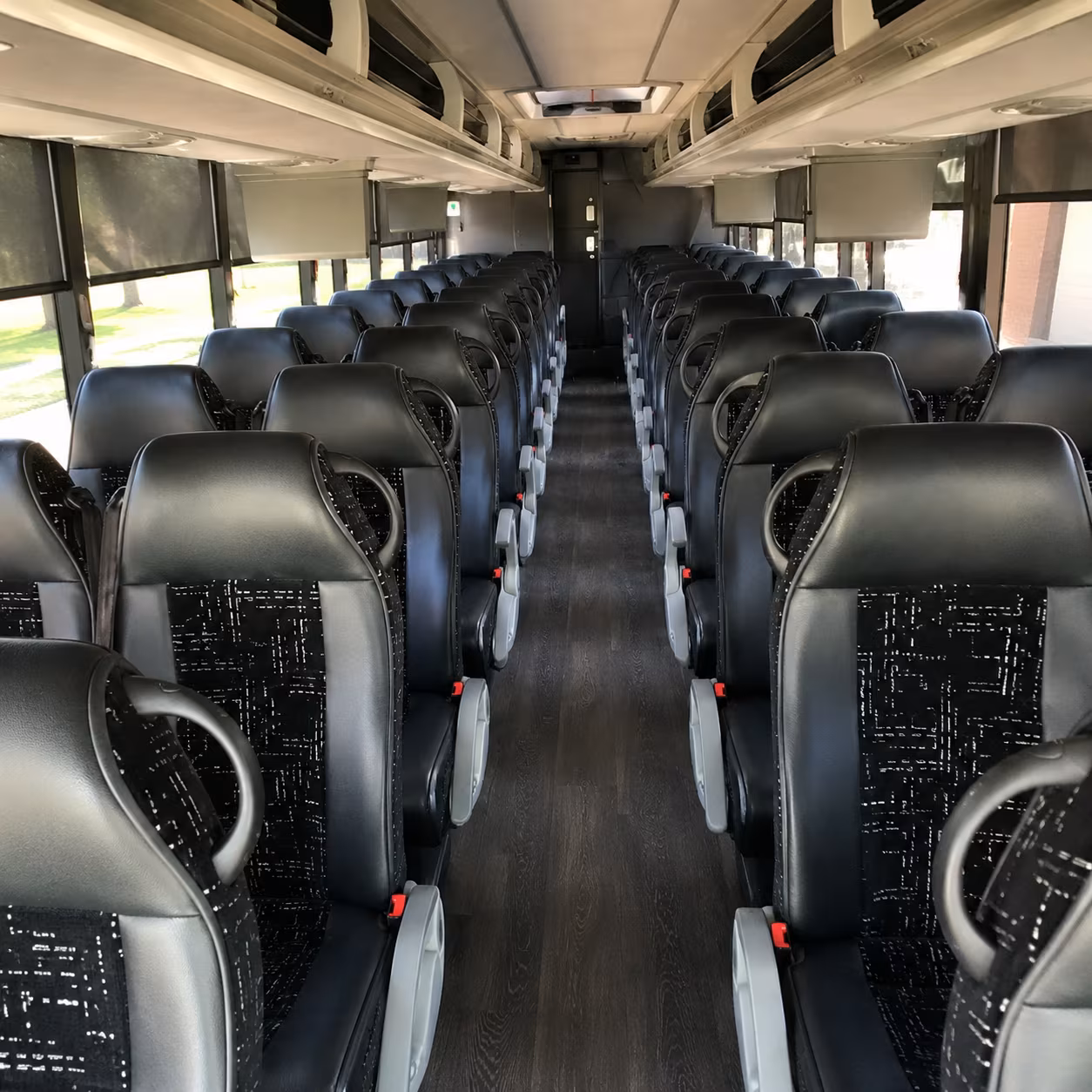 san mateo 56 passenger charter bus inside