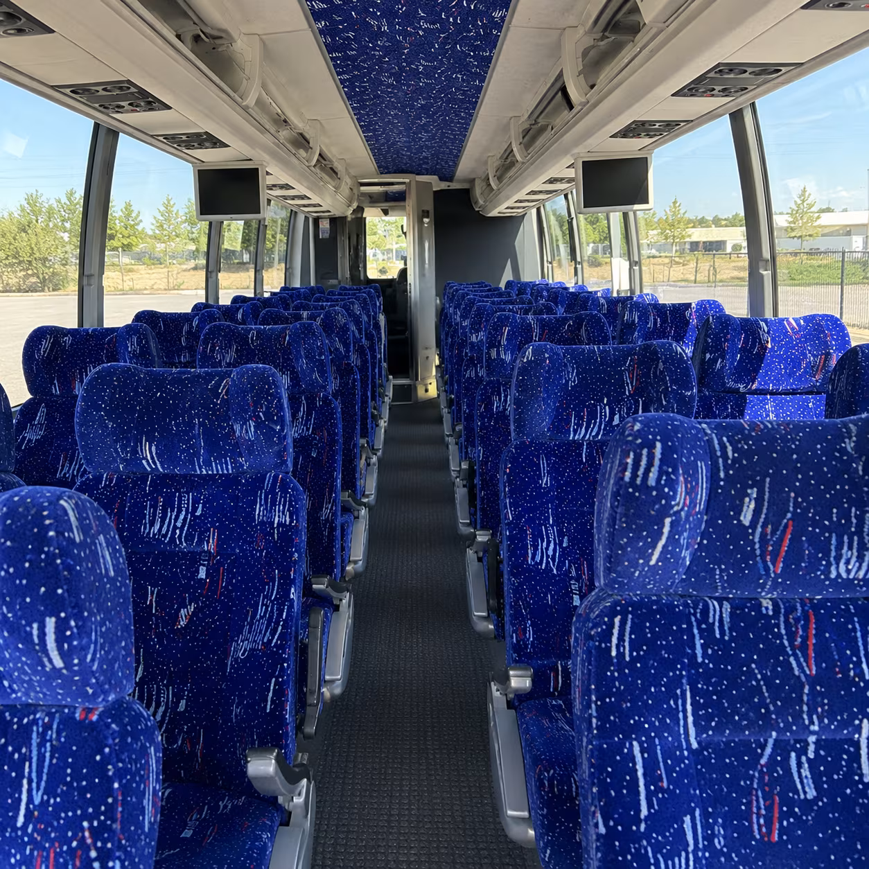 san mateo 56 passenger charter bus interior