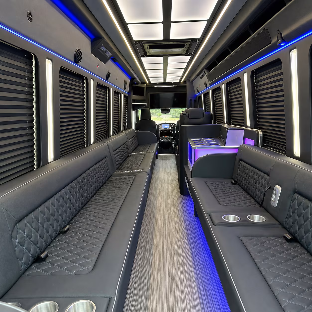 san mateo party bus inside