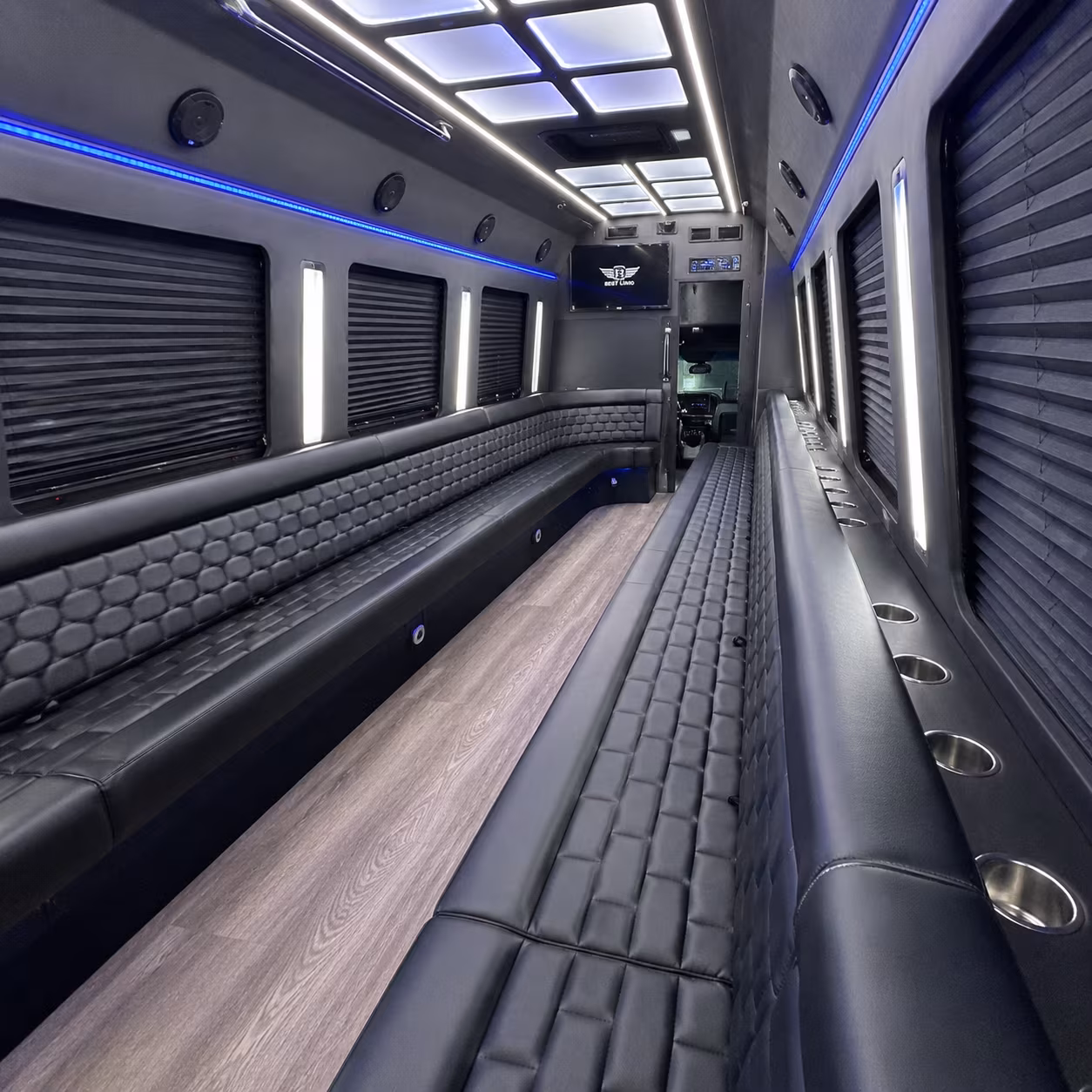 san mateo party bus interior