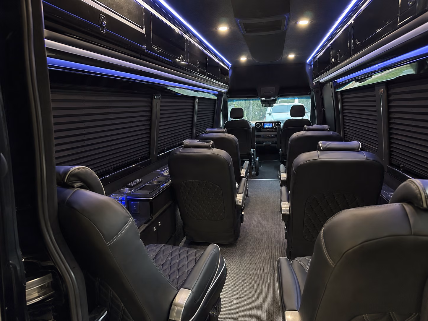 san mateo sprinter van with driver inside